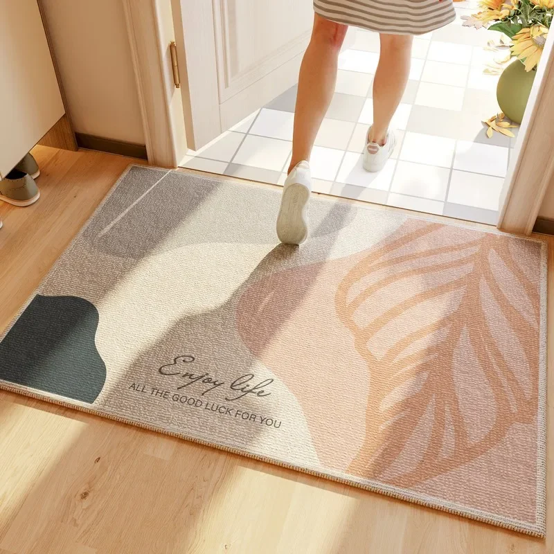 

Fashion light luxury home floor mat, home can be cut sand scraping circle velvet carpet, water-absorbing non-slip mat door