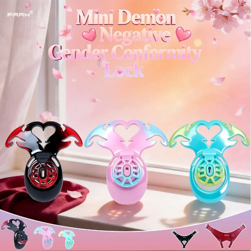 Men Colorful Chastity Lock Cage Penis Rings Resin Wearable Lightweight Breathable Sissy Adult Intimate Bondage Couple Play Toys