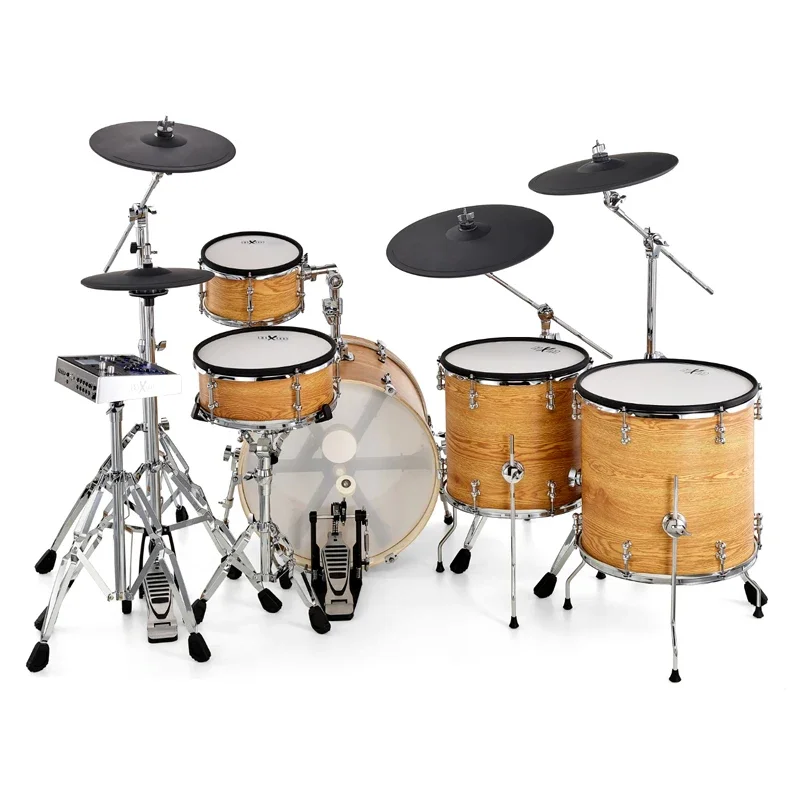 HXM XD-2000B-KM Natural Color Acoustic Design Electronic Drum Set Factory Direct Sales