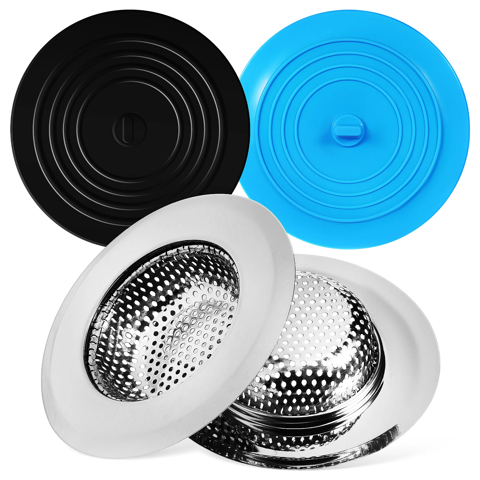 

Drainage Filter Plug Bathtub Strainers Stainless Steel Silicone Kitchen Hair Catcher Shower Tub Stopper