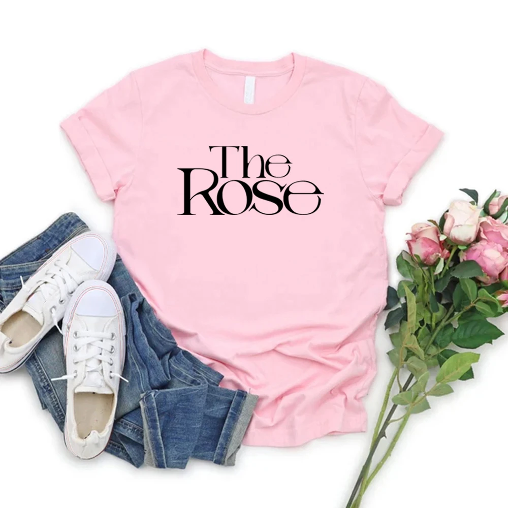 The Rose Kpop T Shirt Back To Me Shirt Korean Group Tee Women Graphic T Shirts Short Sleeve T-shirt Streetwear Top Woman Clothes