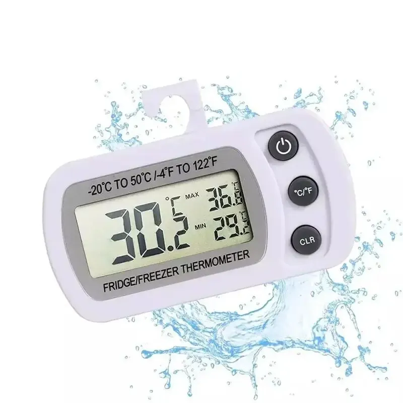 Fridge Refrigerator Freezer Digital Thermometer Max Min Temperature °C℉ Switchable Hang Stand Alarm Thermometer for Home Kitchen