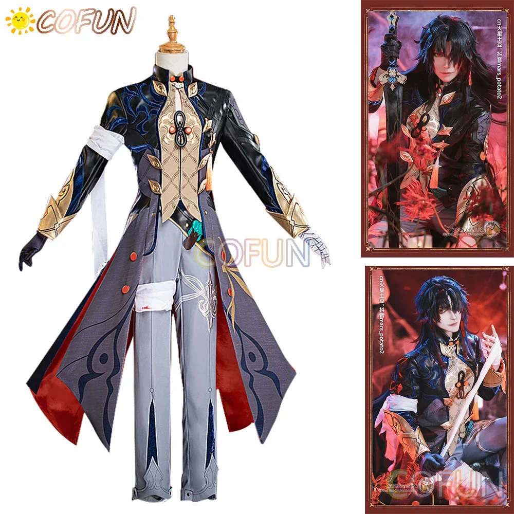 COFUN Blade Game Suit Cosplay Costume Honkai: Star Rail Gorgeous Handsome Uniform Men Halloween Party Clothing Outfit 2023