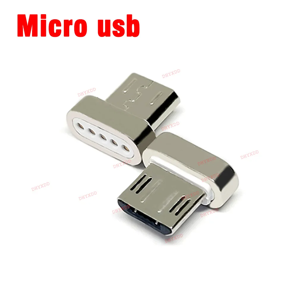 5Pin Micro USB Jack Charging Magnet Connector For Laptop tablet Phone Plug USB Cable Adapter Type C Magnetic Suction Female Base