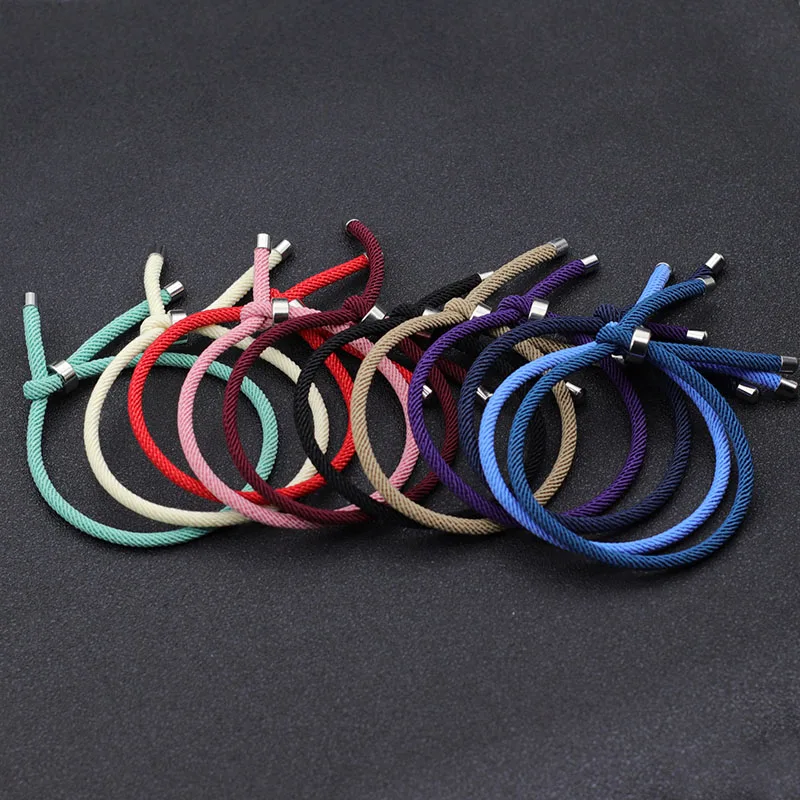 Minimalist Rope Bracelet For Women Men 100% Unfading Ajustable Stainless Steel Braclet Outdoor Camping Braslet Couple Brazalete