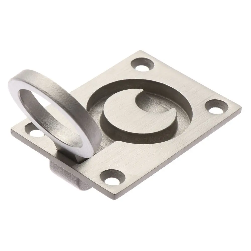 Stainless Steel Flush Pull Ring Deck Hatch Pull Ring Door Knobs Recessed Flush Pullers Durable Cabinet Cupboard Handles Hardware