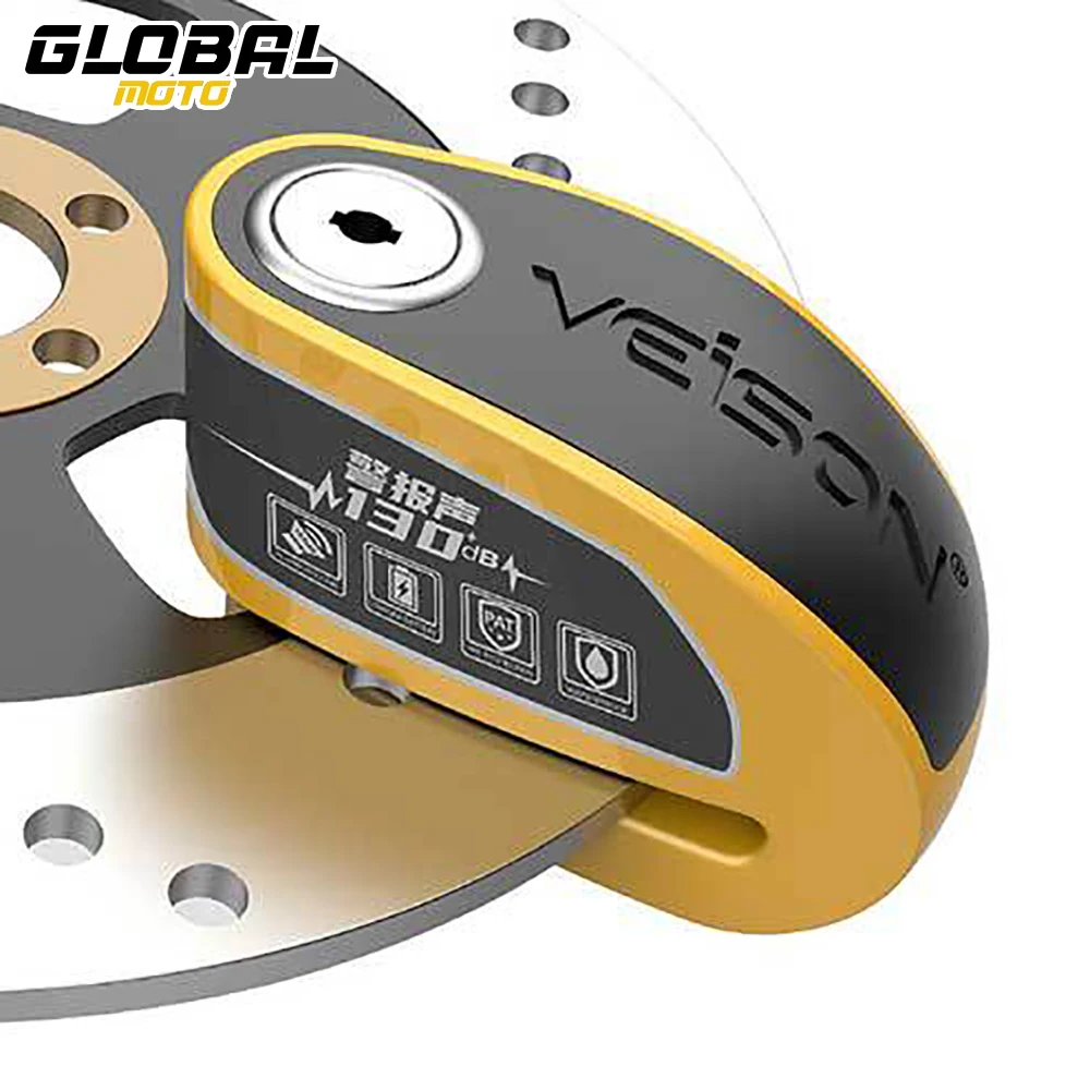 

Outdoor Motorcycle Disc Brake Lock Anti-theft Waterproof Motorbike Alarm Lock Rust Resistant Safety Bicycle Disc Brake Lock