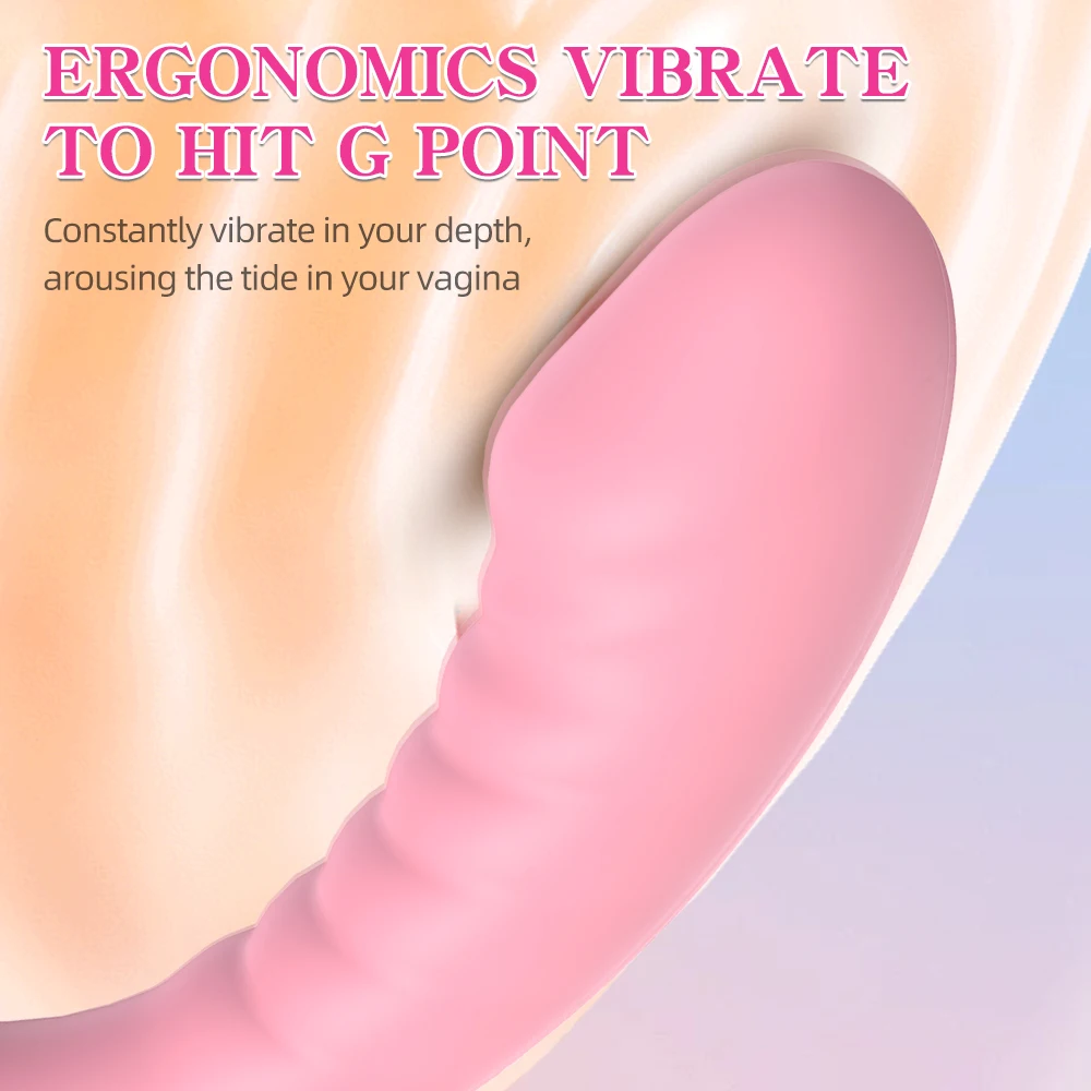 2 In 1 Licking Machine Clitoris Stimulator Vibrator For Women G-Spot Powerful Vibro Dildo Wand Female Clit Sucker Adult Sex Toys view 4