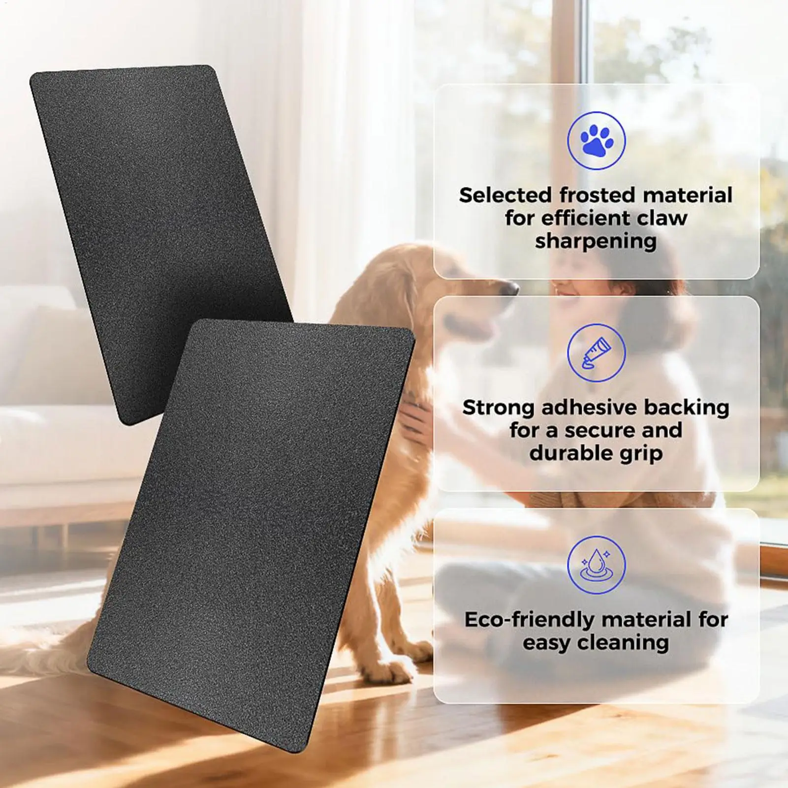 

Доска-когтеточка для собак из дерева с наждачной бумагой для стрижки когтей и развлечения, для щенков и собак средних и крупных пород