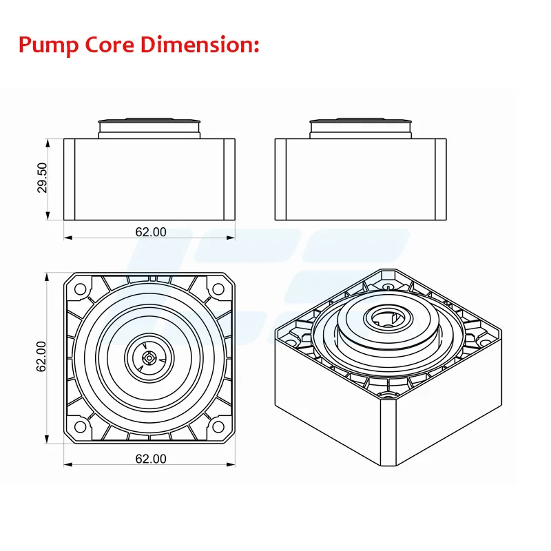 Imagem -05 - Icemancooler Qx5 17w Bomba de Baixo Nível de Ruído Max 960l h Cabeça de Pressão de 5m Controle de Velocidade 4pin Pwm Conector 4d Longa Vida Útil Ice-qx5