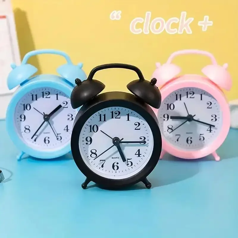 1PC Cartoon alarm clock creative bedroom bedside small alarm clock living room digital plastic clock student shuangling