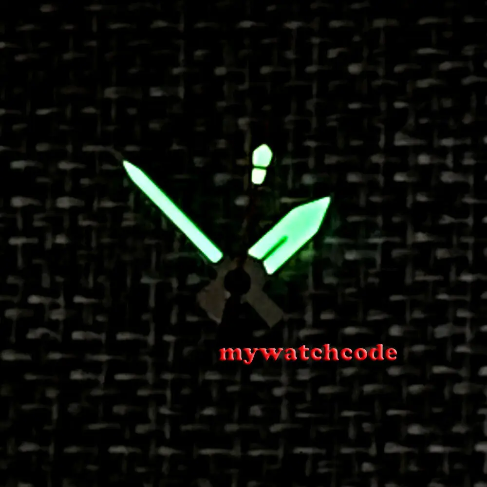 Srebrna krawędź żółty pomarańczowy świecący zegarek pasujący do japonii NH35 NH36 7s26 7s36 7s25 mechanizm