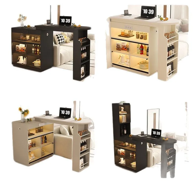 طاولة بار منزلية، شرفة ترفيهية، طاولة تقسيم تلسكوبية، خزانة جانبية لتناول الطعام، خفيفة متكاملة، فاخرة، عالية الإحساس، صغيرة