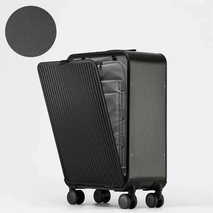 Luxury Aluminum Magnesium Alloy Side-Opening Carry-On Luggage Premium Flight Cabin Suitcase Accept Customize Logo