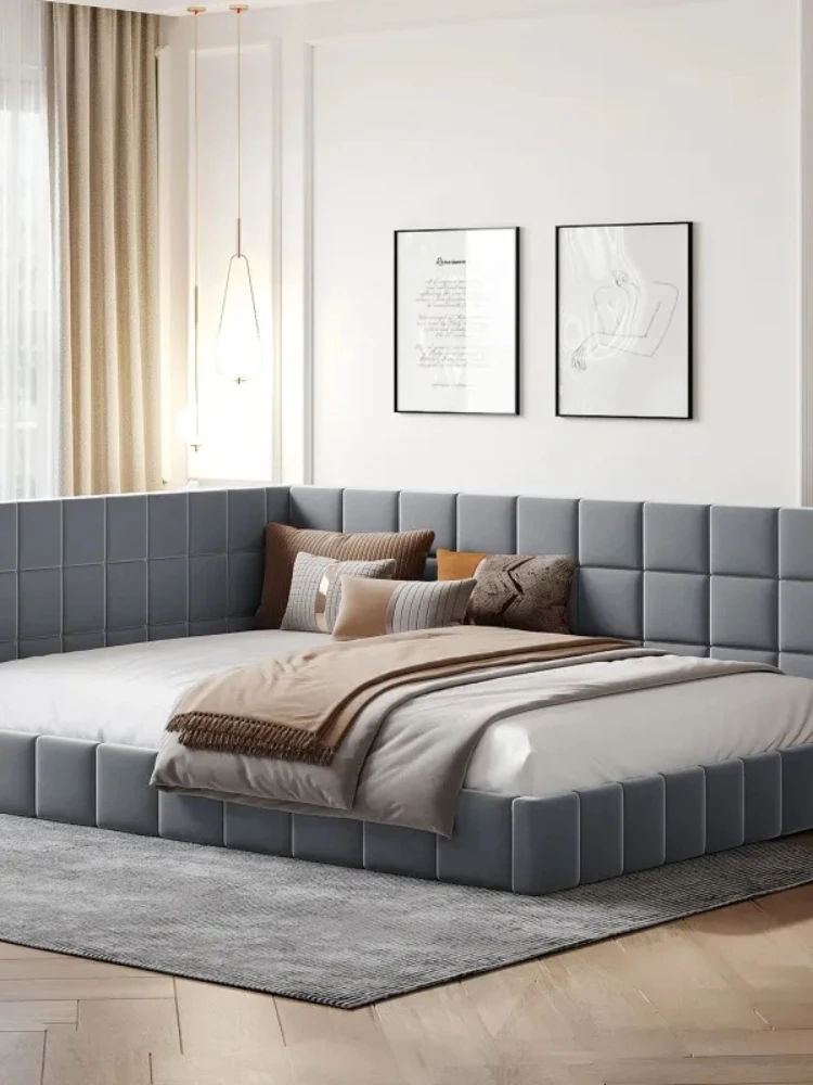 Full Size Upholstered Daybed Sofa Bed Frame-Gray Velvet Durable And Sturdy Easy To Assemble Suitable For Living Room Furniture