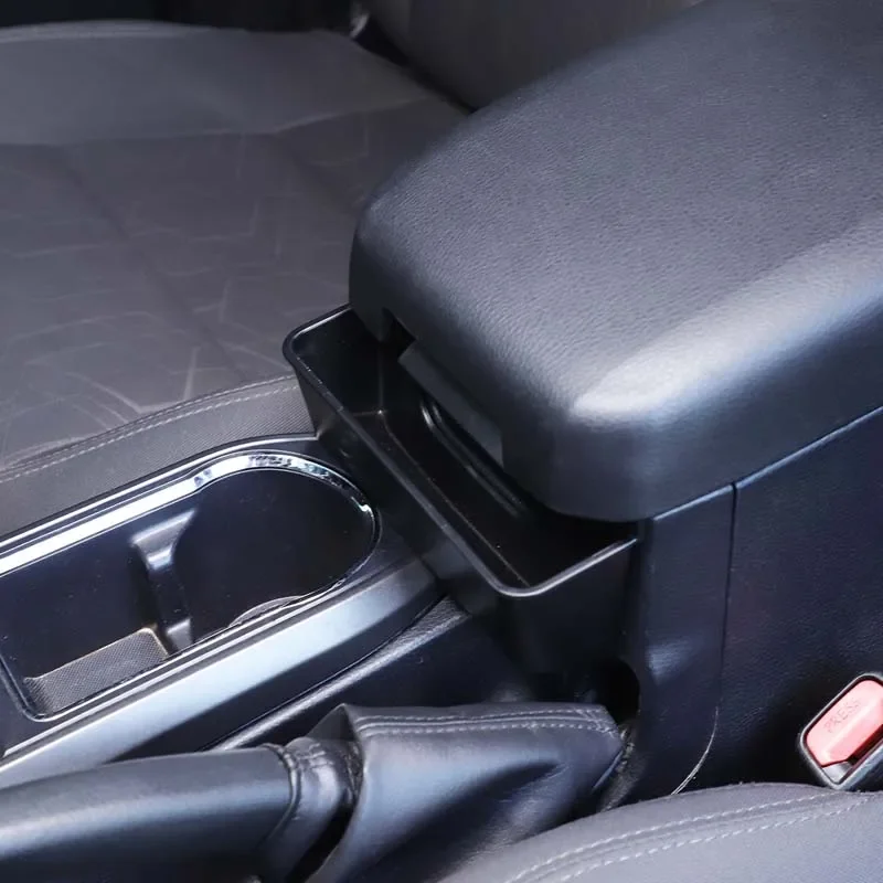 ABS Black For Toyota Tacoma 2016-2022 Car central control armrest box front storage box mobile phone tray interior accessories