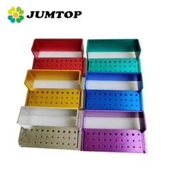JUMTOP 30 Holes Dental Diamond Burs Drill Disinfection Block High Speed Handpiece Burs Holder Dentistry Tools