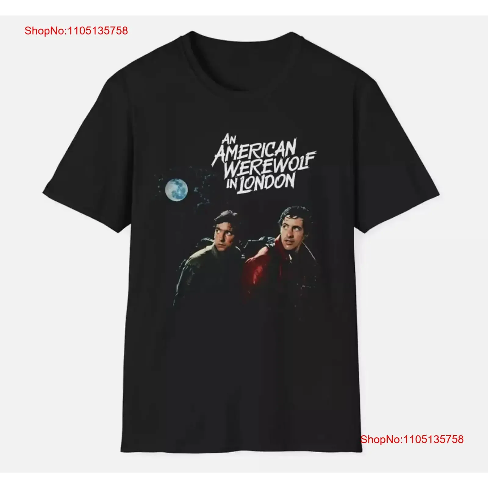 

1981 an american werewolf in london movie poster T Shirt vintage Washed Versatile fashion Stretched designer clothes homme