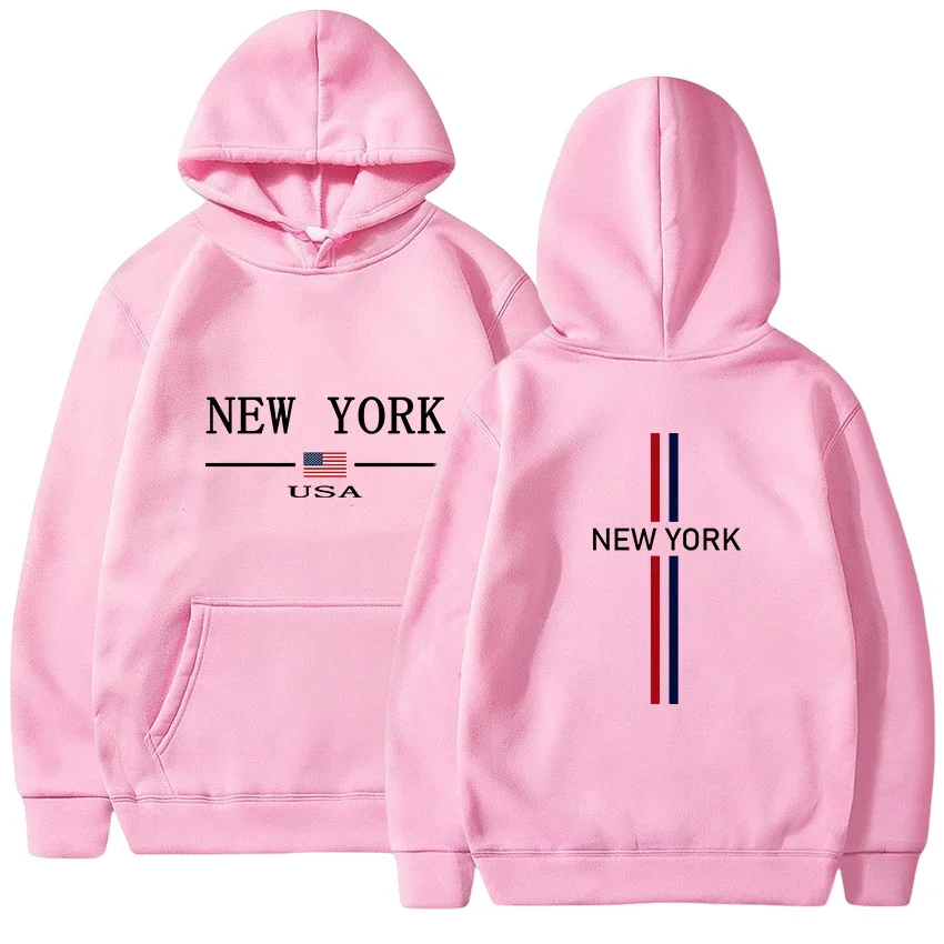 Hot Sales Mens Hoodies New York Urban Printing Sweatshirt Casual Jogging Streetwear High Quality Mens Clothing Daily Tracksuit