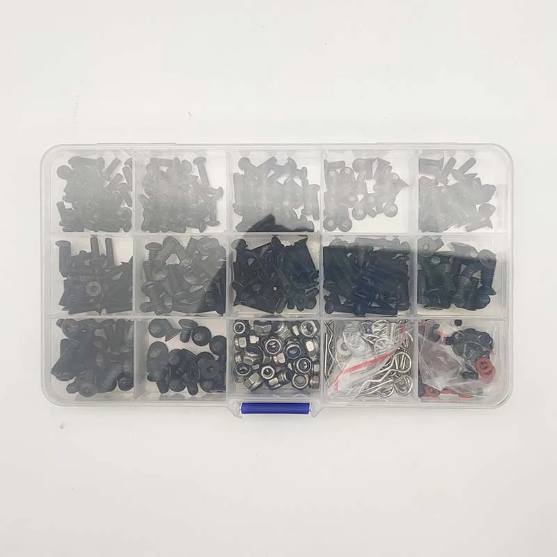 480 Pcs Universal RC Screw Kit Assortment Set RC Cars Trucks Crawler M3 M4 Allen Head Hex Screws Nuts Shell Buckles