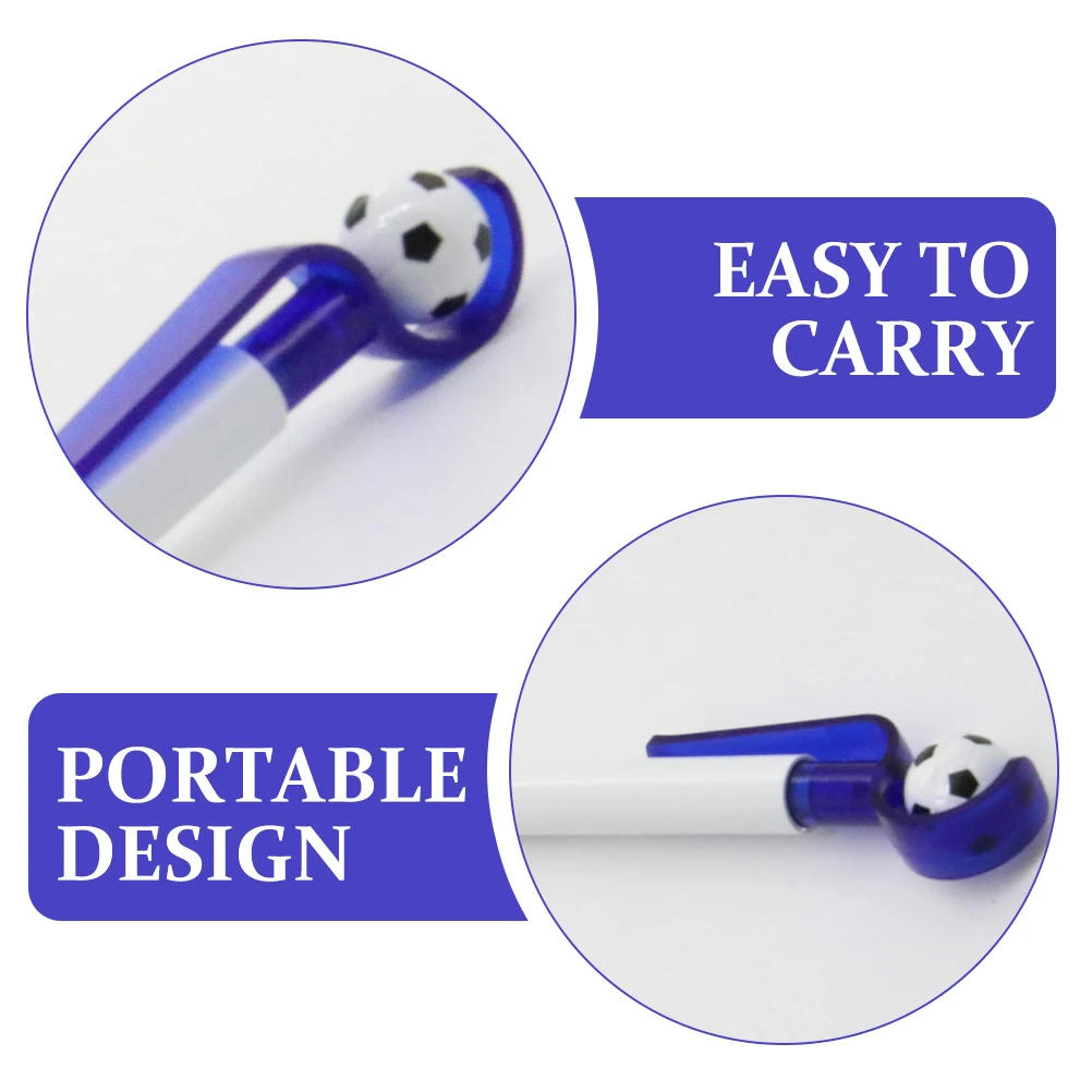 

10pcs Retractable Ballpoint Pens Football Shaped School Supplies Cartoon Stationery Writing Tools Smooth Ink Office Learning