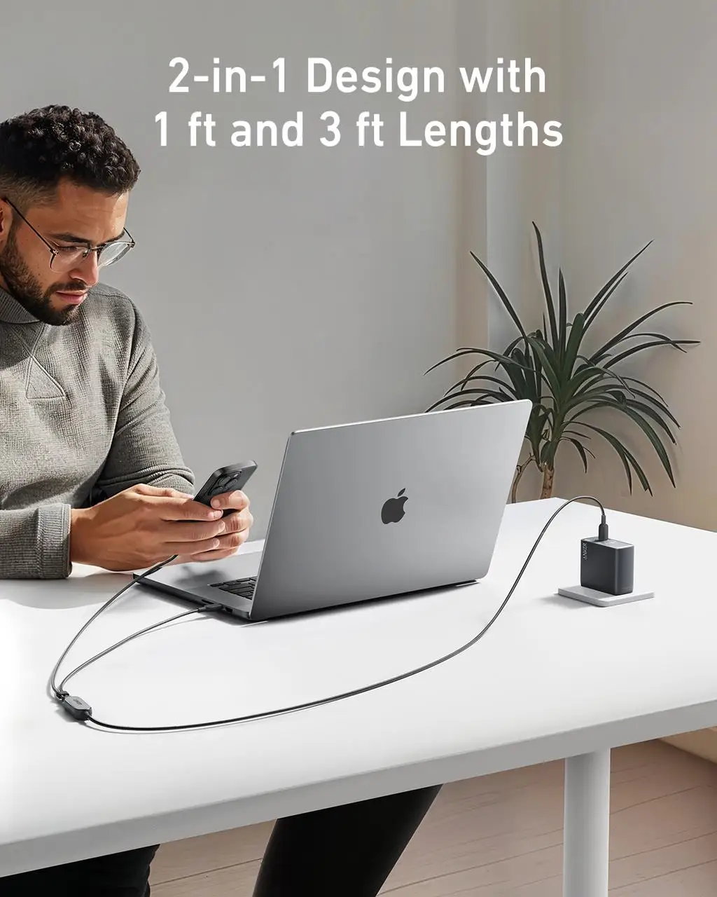Anker USB C-USB C 케이블, 아이폰 16 시리즈, 맥북, 아이패드용 고속 충전... - 3