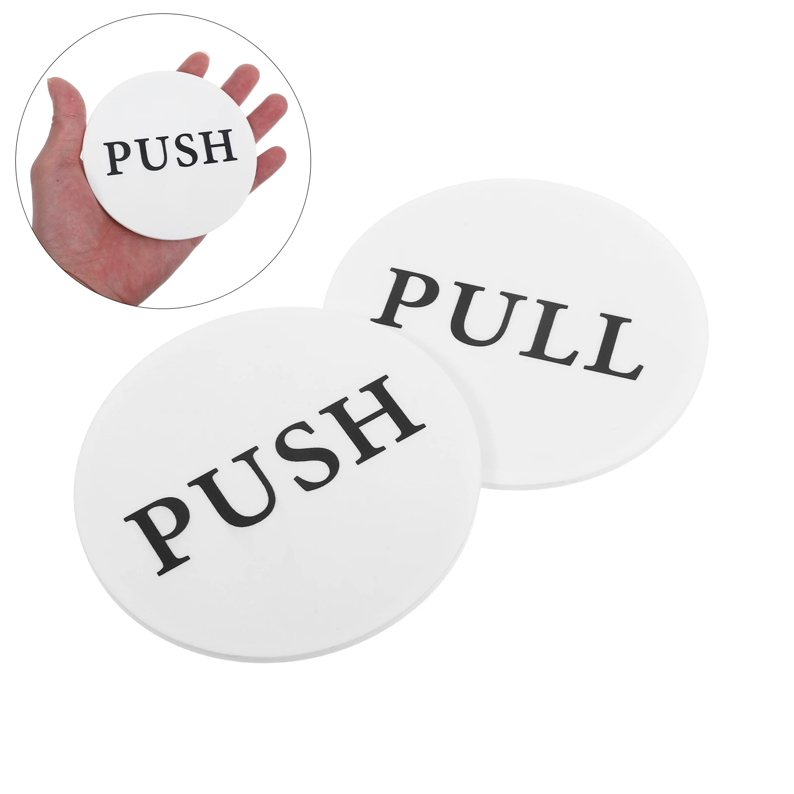 

2 Pcs House Sign Acrylic Door Marker for Shop Cafes Push Pull Office Gate Sticker Doors Number