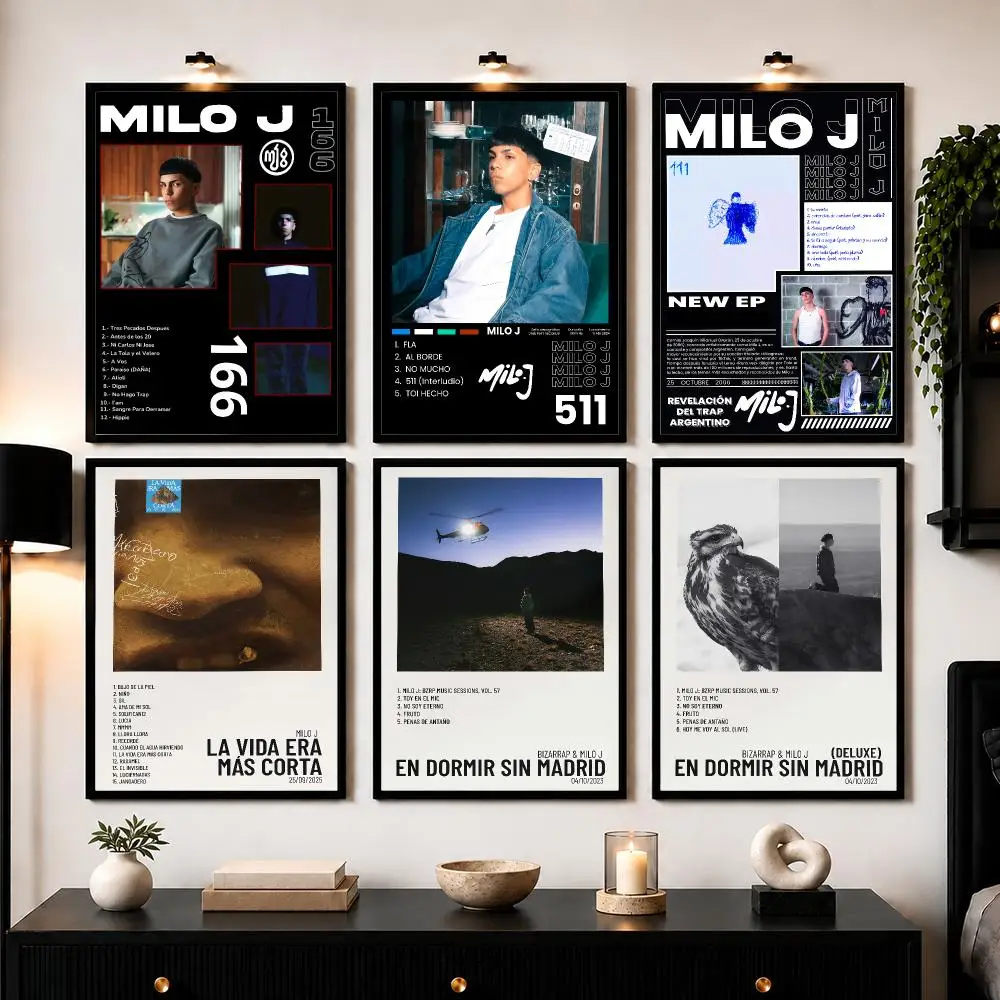 Argentine Rapper M-Milo J Poster Wall Art Print Sticker for Bedroom Living Room Dorm Office Modern Home Decor