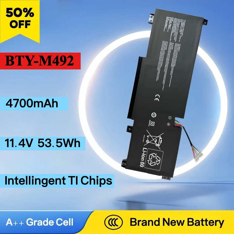 Laptop Battery BTY-M492 for Msi Bravo C7VF Stealth A13VF-021UK Sword 15 A13V A11UE A11UG Cyborg A12VF CrosshAir 17 A11UCK A11UDK