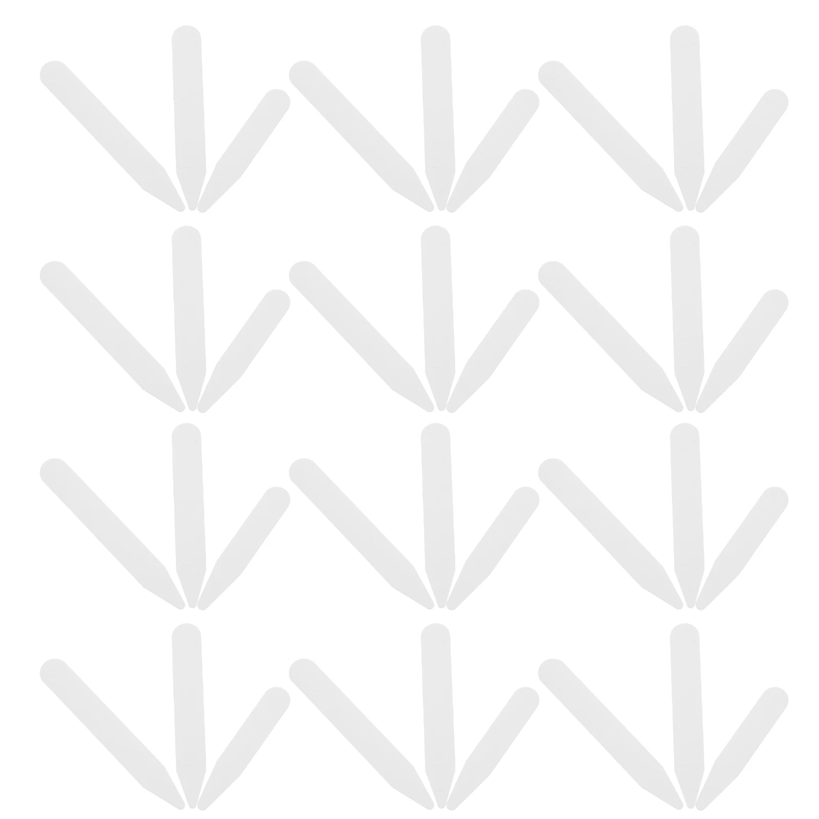 200 peças colarinho permanece nylon plástico branco em 3 tamanhos para homens vestido camisa acessórios suporte de colarinho nítido