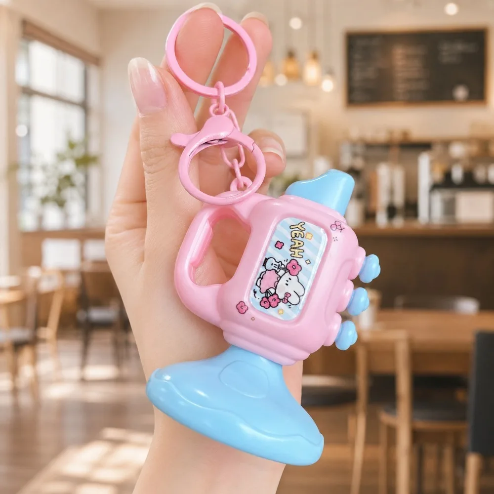 Novel Funny Trumpet Keychain Can Be Blown Plastic Hanging Bag Charm Mini Portable Bag Hanging Speaker Ornament Claw Machine Gift