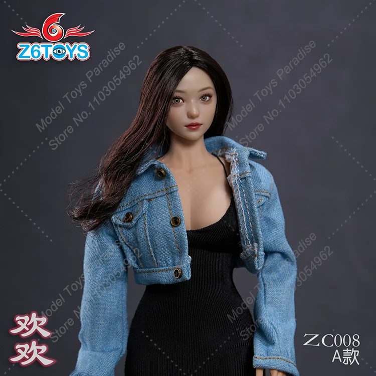 Z6toys zc008 1/6 Frau Soldat Schönheit Huanhuan mobile Augen kopf Skulptur Modell fit 12 Zoll tbl blasse Haut Action figur Körper