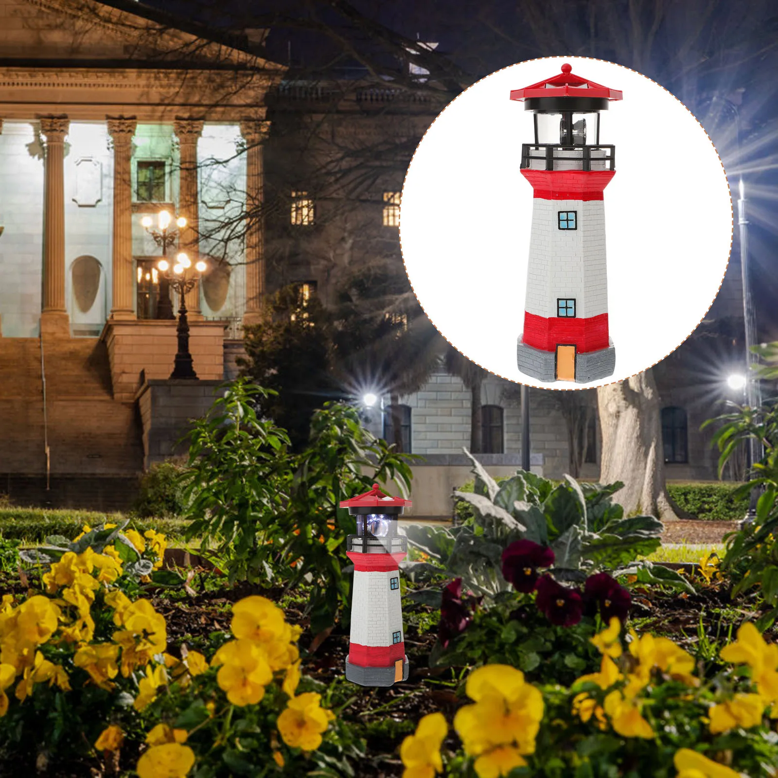 

Lighthouse Decorative Resin Garden Light For Solar Garden Lights Outdoor Yard Patio Balcony Solar Lights Landscape Lighting