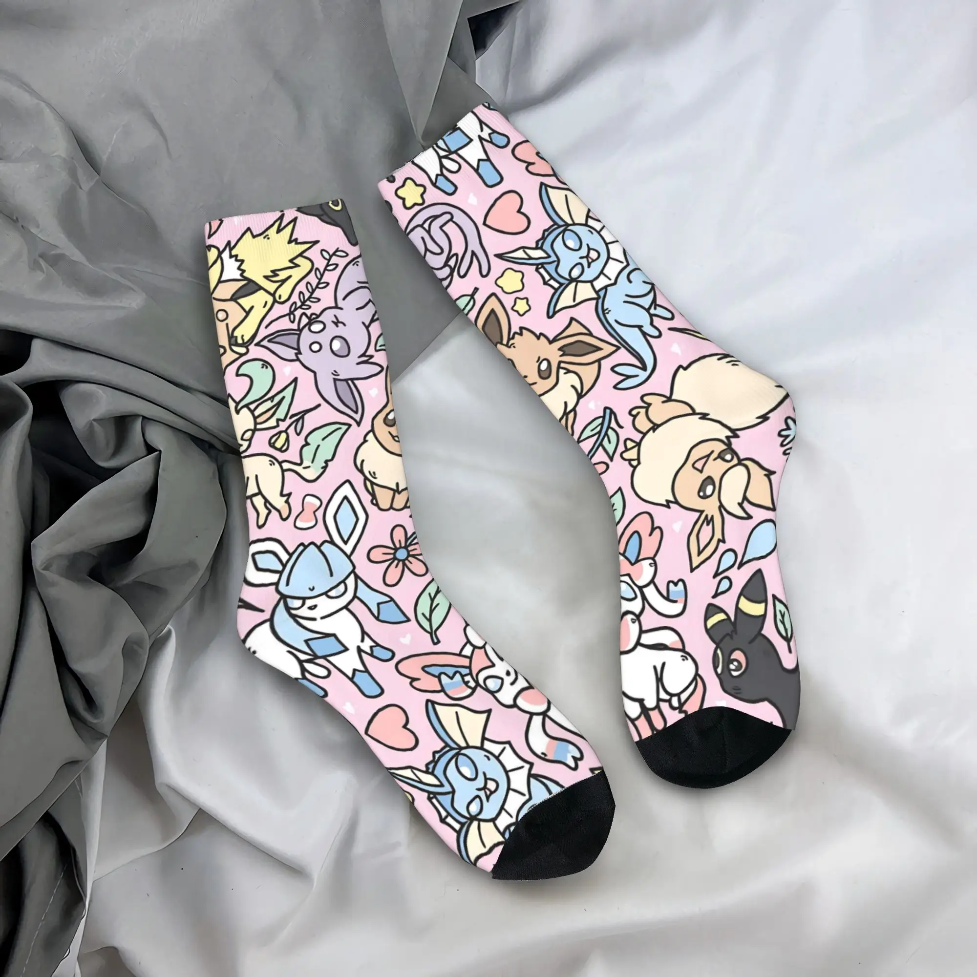 

Men's Socks Pokemon Characters Stockings Anti Bacterial Comfortable Socks Winter Gothic Pattern Skateboard Socks
