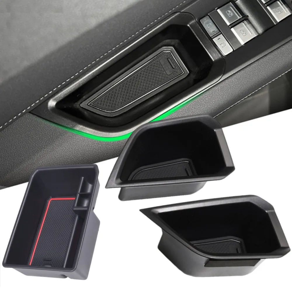 For Audi Q4 E-tron Q5 2022 2023 Car Center Console Armrest Box Storage Box Door Grab Handle Organizer Interior Trim Accessories