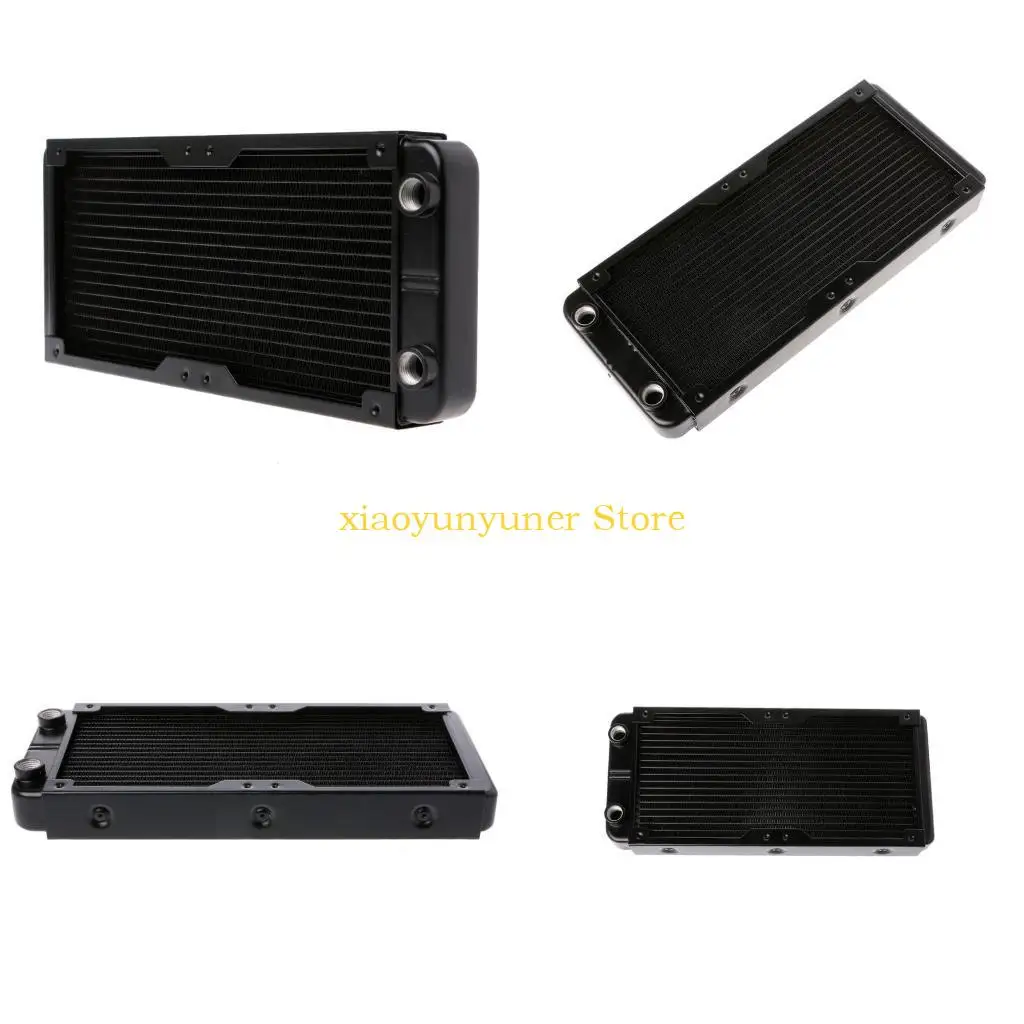 P9JB PC Water Cooling Aluminum Radiator 240mm For Computer 2x120mm Fans CPU Cooler Heat Sink
