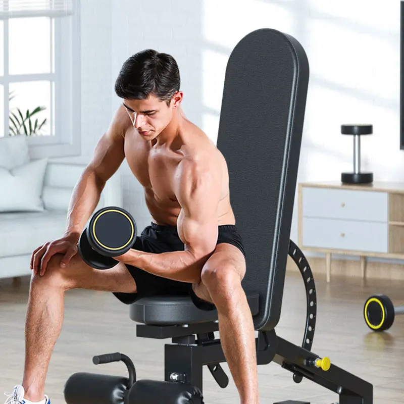 

Регулируемая многофункциональная скамья с гантелями, скамья коммерческого класса для жима лежа, силовых тренировок всего тела