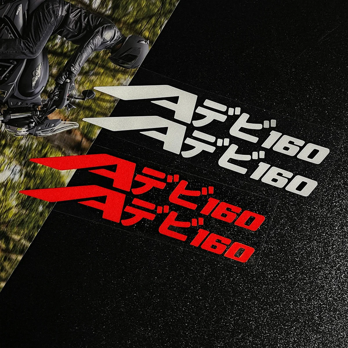 

1set 2D Flat A160 Sticker Japanese Style Waterproof Vinyl Decal for Motorcycle Scooter Helmet Decor