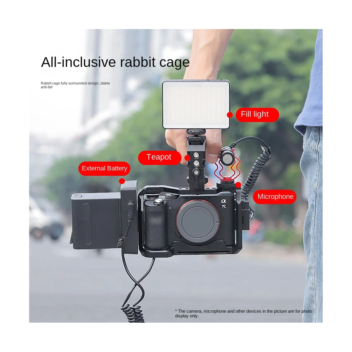 

Camera Cage Body Protection Expansion Full Cage for Sony A7C Camera Cage Photography Accessories