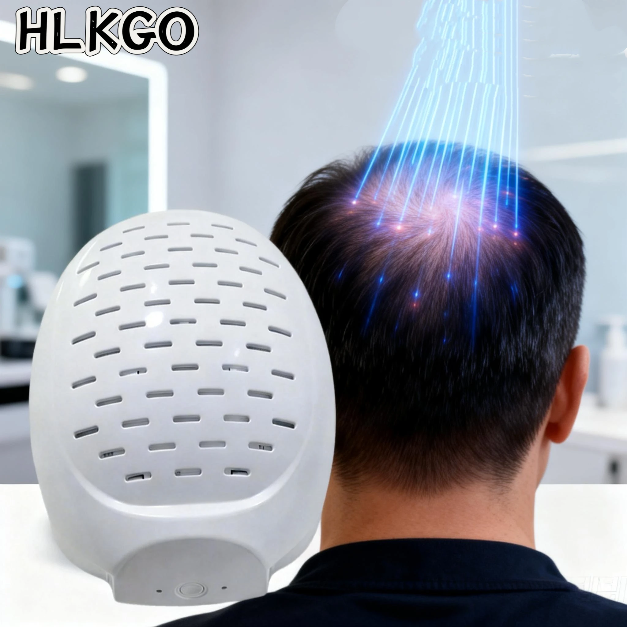 HLKGO-C300 Laser Hair Regrowth System Red & LLLT Dual Technology Helmet Fast Hair Loss Treatment Device