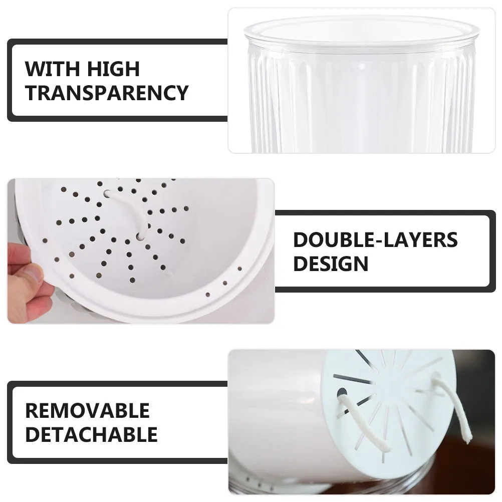 Large Mouth Self-Watering Hanging Planter – Transparent Resin Indoor/Outdoor Dual-Use Desktop or Hook Mount Pot