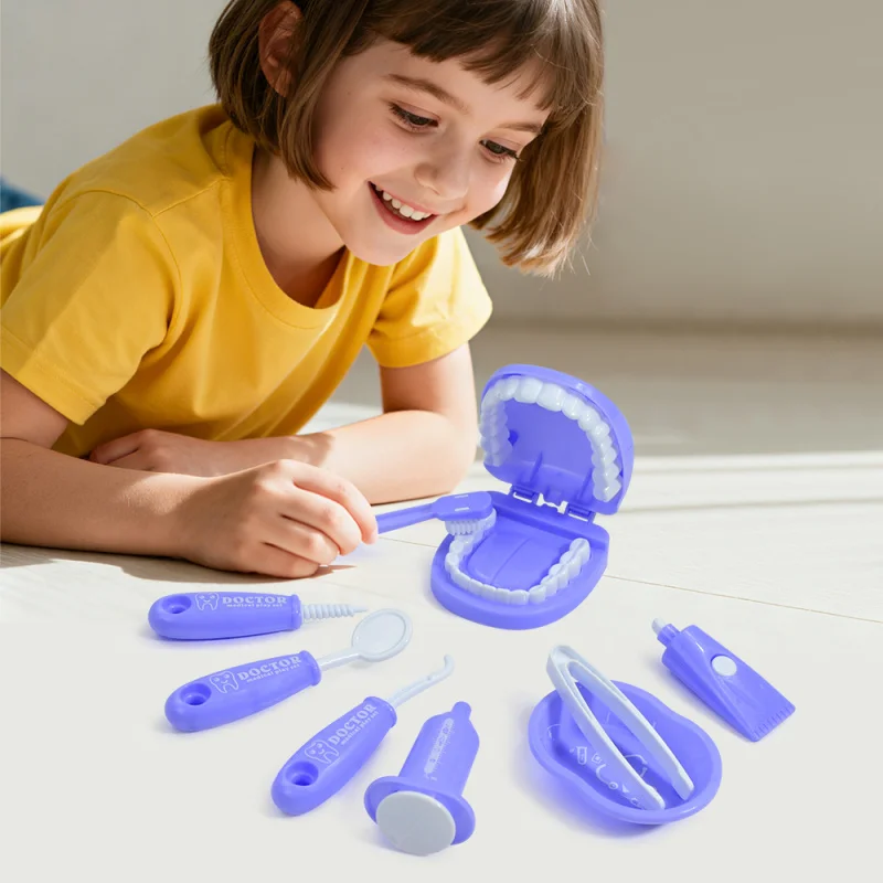 Brinquedo interativo para dentista infantil, médico dentário, dramatização, auxílio para escovar os dentes, um presente de feriado