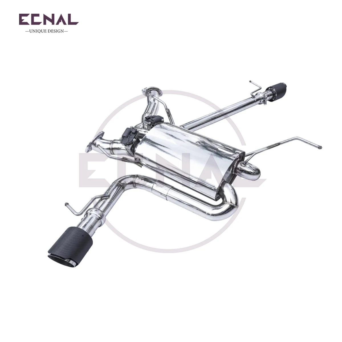 Ecnal Exhaust Catback with Valve Muffler for Lexus LX570 5.7L V8 2007-2019 SUS304 Car Sport Exhaust Pipe System