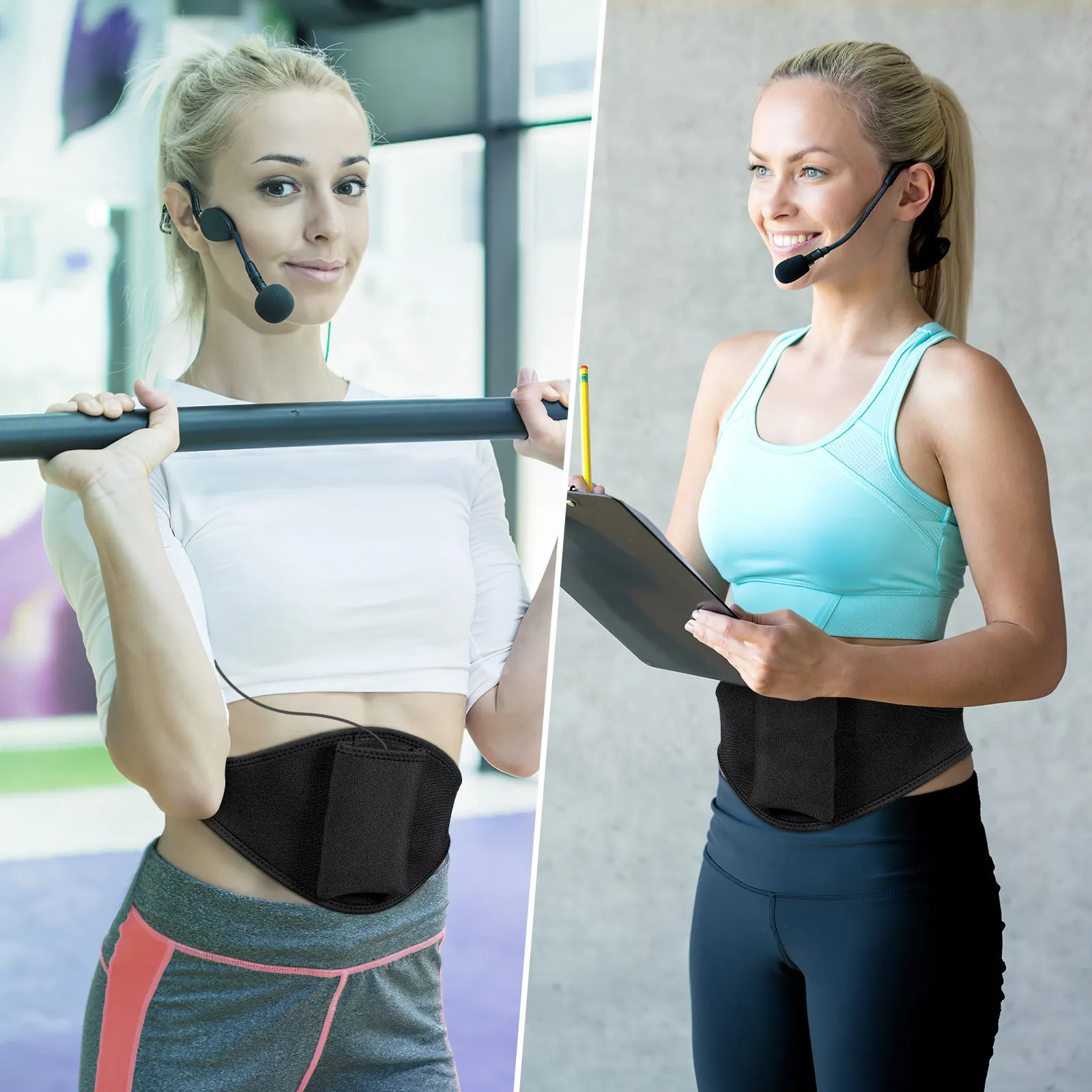 Mic Belt Microphone Holder Pouch Black Comfortable Fit Wide Waist Size Premium Material Speaker