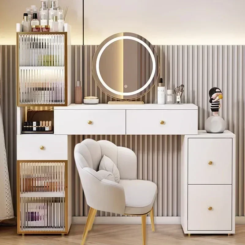 Makeup Cabinet Storage Vanity Makeup Desk Luxury Organizer Dressers Bedroom Drawers Meubles De Chambre Dresser Furnitures China