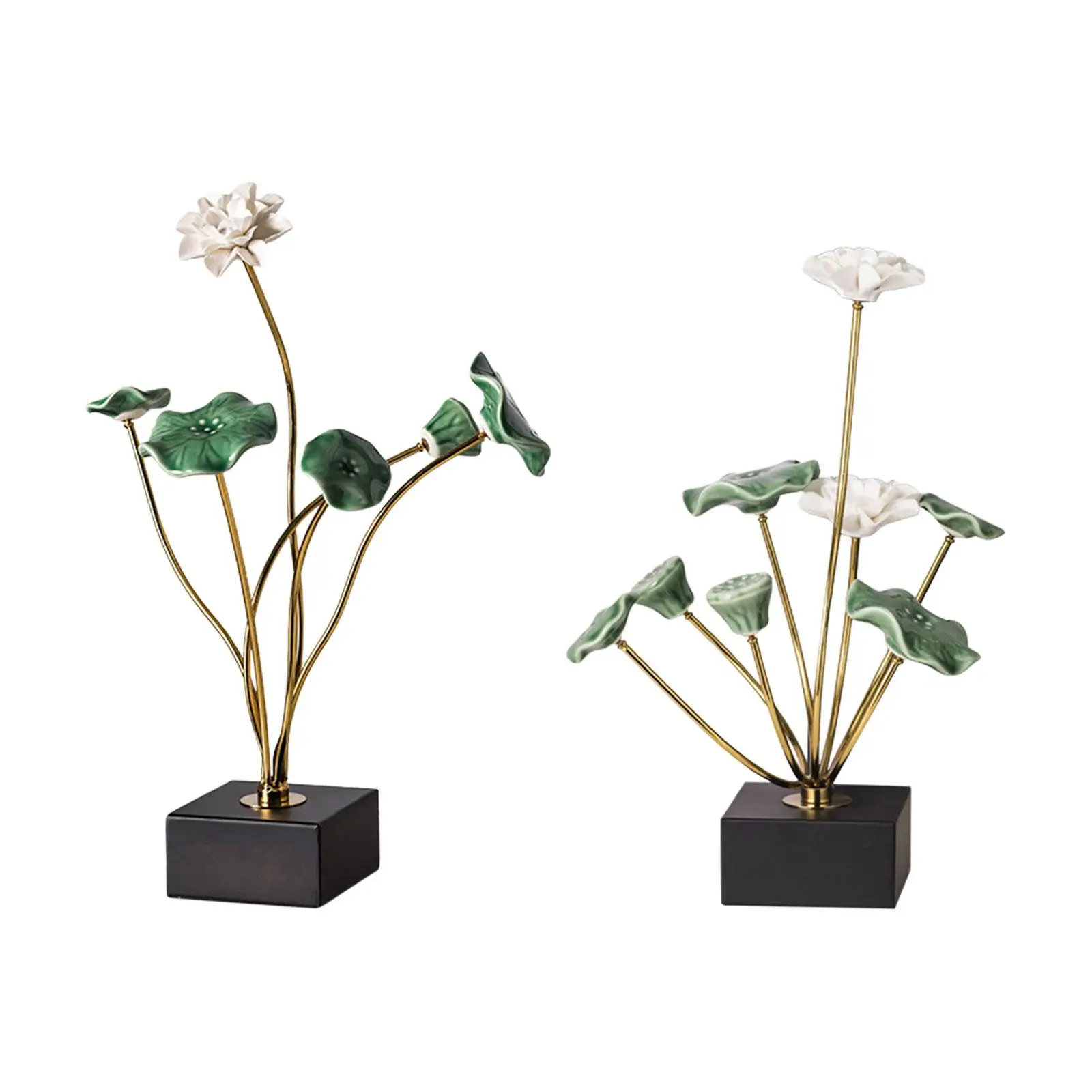 

Lotus Ornament Desktop Ornament Collectible Creative Beautiful Lotus Statue for