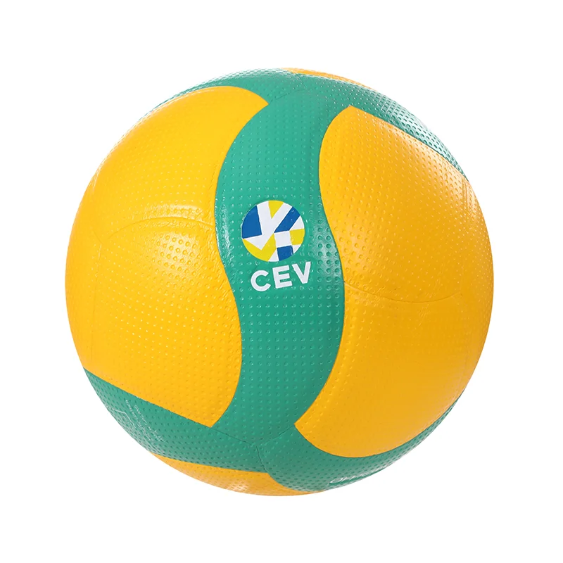 V200W Volleyball Blau Gelb Größe 5 Hochwertiger PU-Heißklebe-Volleyball für Jugendliche und Erwachsene Innen- und Außenbereich – Detail 3