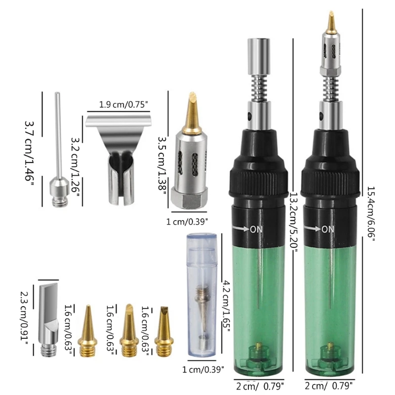 A2UD Professional Gas Soldering Iron Set Welding-Pen Tool Gas Soldering Iron for Beginners for Various Welding-Tasks