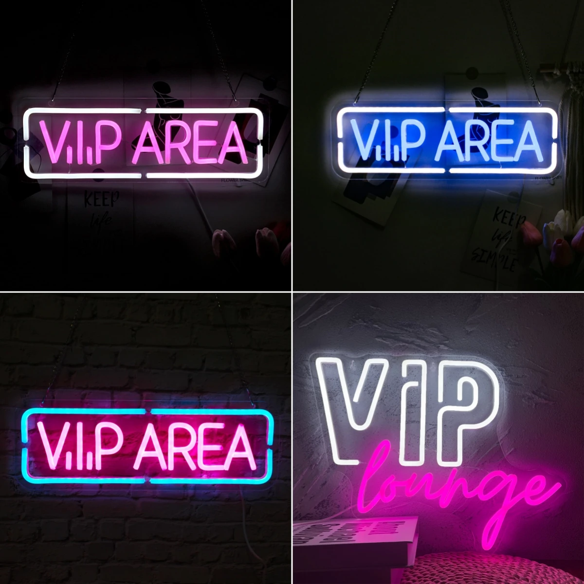 

Vip Area Neon Sign Led Wall Light Hanging Neon Light Acrylic Night Light For Bar Game Zone Restaurant Pub Club Party Decor USB