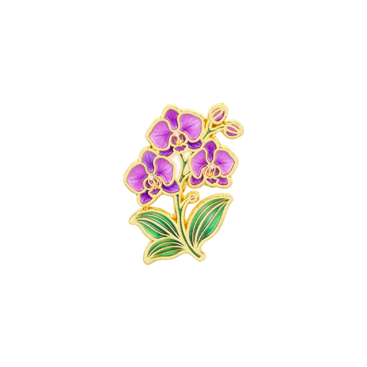 5pcs/set Nature Plant Orchid Enamel Pin Sunflower Lapel Pins Rose Badges on Backpack Brooch for Clothes Jewelry Gifts Friends
